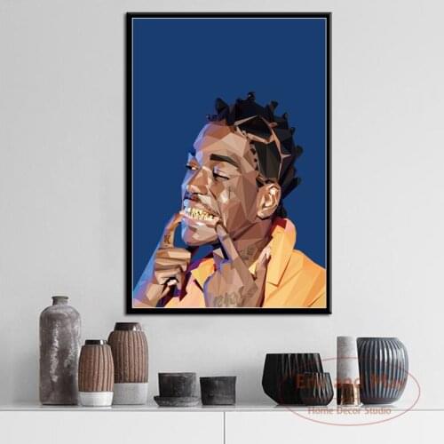 Kodak Black Hip Hop Rap Music Star Posters And Prints Canvas Painting Wall Pictures For Living Room Nordic Decoration Home Decor