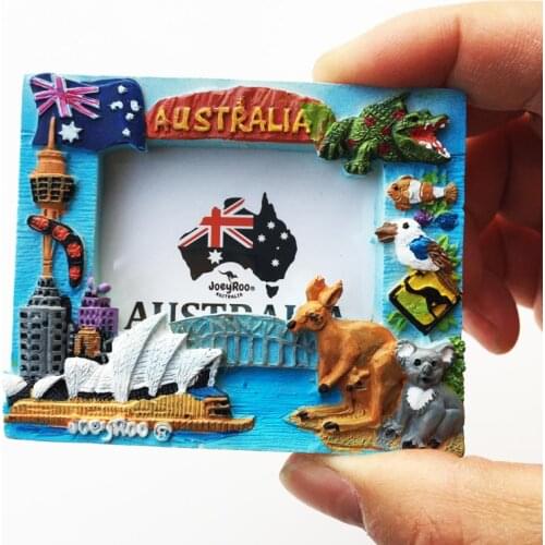 Creative Geographical Indications All over Australia Tourism Commemorative Decorative Crafts Photo Frame Magnetic Fridge Magnet