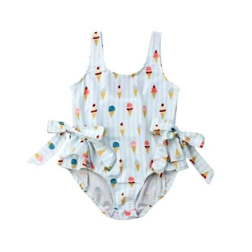 1-5Years Summer Toddler Baby Kids Girls Swimsuit Bow Bikini Bathing Suit Beach Swimwear