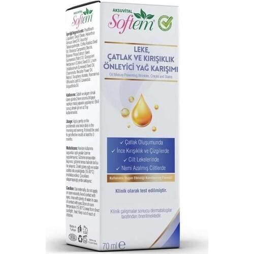 Aksu Vital Aksuvital Softem Blemish Crack and Anti Wrinkle Oil Mix 70 ml Skin Care Oil