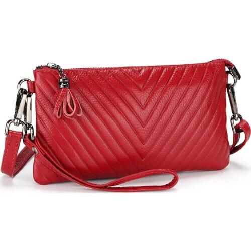 Fashion Girls Casual Handbag Shoulder Bag Messenger Bag Genuine Leather Simple Small Phone Womens Clutch Bag Messenger Bags