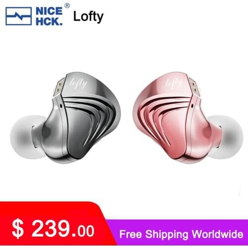 NiceHCK Lofty Flagship CNC In-ear Earphone Monitor 10.1mm Pure Beryllium Dynamic HIFI Headset Sport Game Earbud with 2Pin Cable
