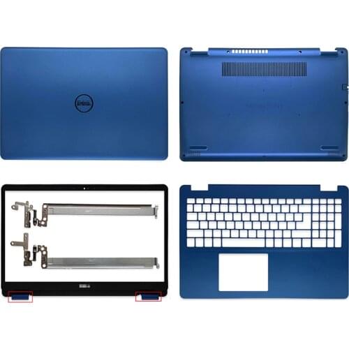 New Laptop LCD Back Cover/Front Bezel/Hinges/Palmrest/Bottom Case For Dell Inspiron 15 5584 Rear Lid A/B/C/D Cover Blue