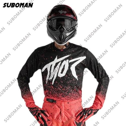 New Thor Motocross 2021 Downhill Jersey Mountain Bike man Motorcycle Cycling MX Off Road Bicycle MTB T-Shirt Long Sleeve JERSEY