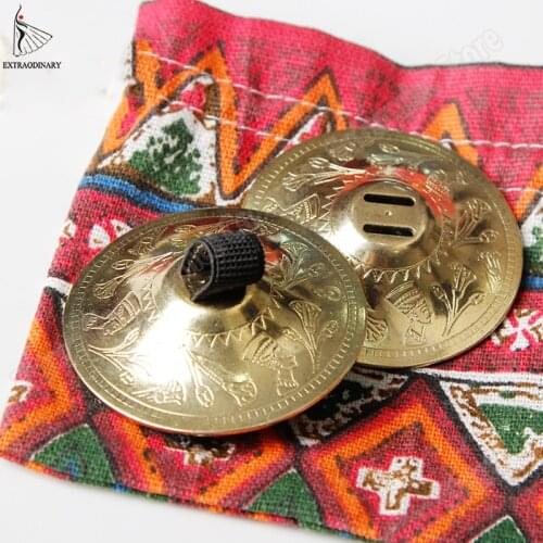 New Women Bellydance Zills Accessories Jewellery Professional Belly Dance Copper Finger Cymbals ATS Tribal