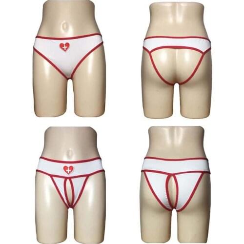 Sexy Nurse Uniform Open Crotch Butt Panties Underpants Briefs Shorts Women Lingerie Erotic Ladies Bikini Thongs