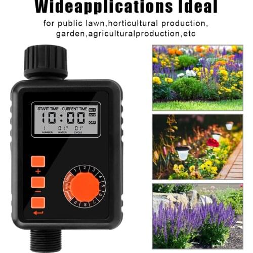 With LCD Screen Sprinkler Controller 9 Separate Timing Program Electronic Irrigation Regulator Automatic Irrigation Water Timer