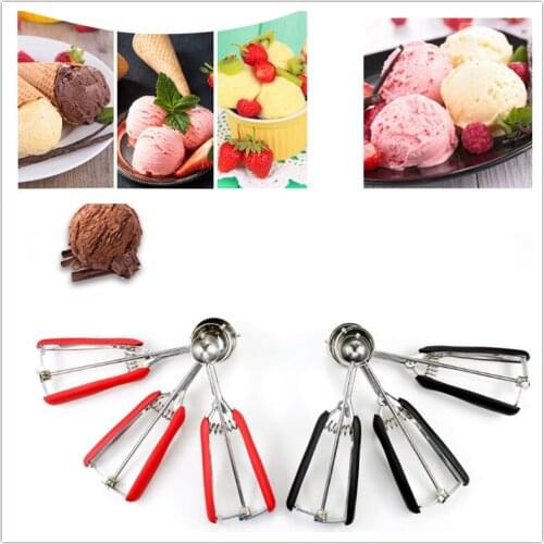 Ice cream scoop diameter 5CM stainless steel spring handle mashed potatoes watermelon ball scoop digger kitchen accessories