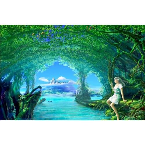 Green wonderland The wooden puzzle 1000 pieces ersion jigsaw puzzle white card adult childrens educational toys