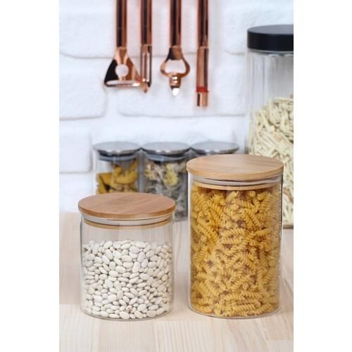 Pearl Home Arow Grande Borosilicate Glass Jar Set