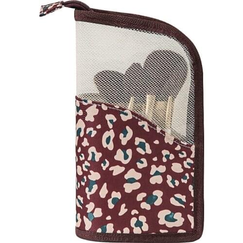 Women Cosmetic Makeup Brush Pouch Bag Large Dust-proof Toiletry Brushes Cup Tool Case Storage Organizer Transparent