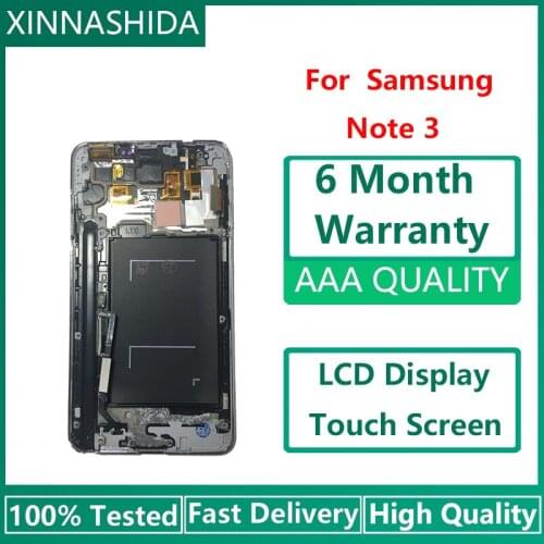 LCD for Note 3 N9005 N9000 N900A Display 100% Tested Working Frame Touch Screen Assembly For Samsung Galaxy Note3