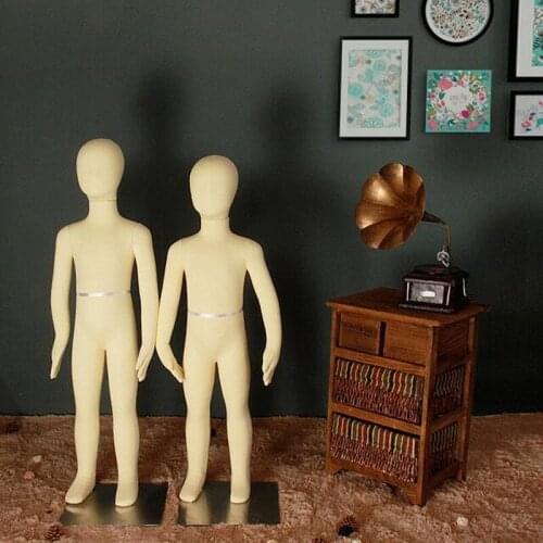 1-4years Baby Toroso Sewing Child Head Mannequins Body Display With Circular Wood Base Fabric Flexible Textiles Cloth,C408