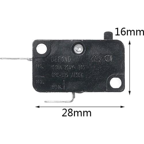 1Pc 15A DMC-1115 Micro Limit Switch Snap Action 2 Pins 15A 250VAC Momentary Switch Microswitches