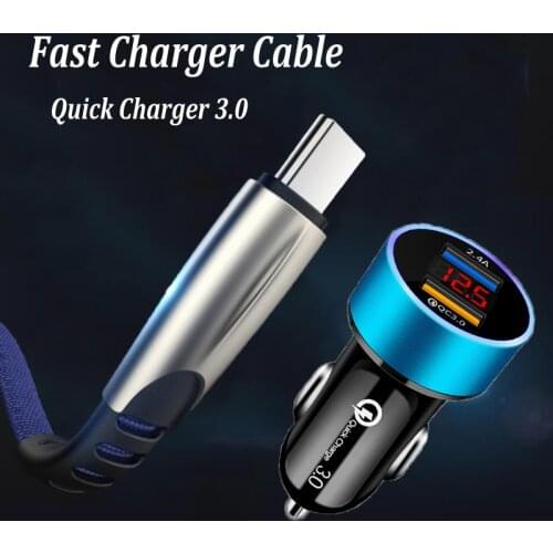 Fast Car Charger Cable For Xiaomi 11 Poco F3 M3 X3 NFC Redmi Note 10 10S 9 8 Pro Max Samsung Huawei Power Bank Type-c USB Cable