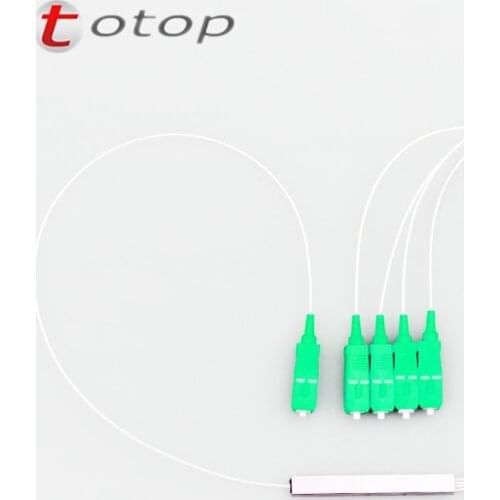 Free Shipping SCAPC 1X4 PLC Singlemode Fiber Optical splitter FTTH PLC Steel tube type SCAPC1x4 PLC optical fiber splitter