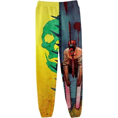 2021 New Arrival 3D Print Anime Cargo Pants Women/Men Harajuku Streetwear Chainsaw Man Waist Hip Hop Fashion casual Pants