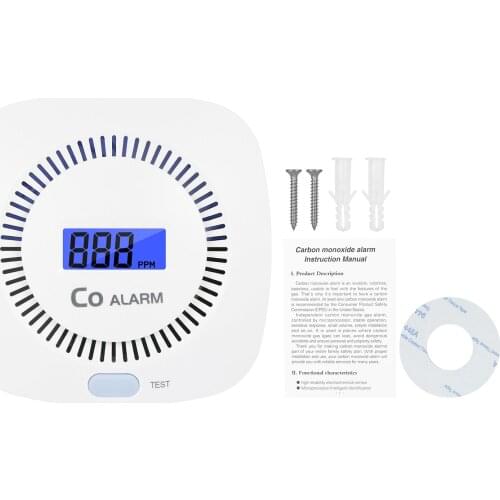 KKmoon Carbon Monoxide Detector Sensor Monitor LCD Digital Carbon Monoxide Alarm Meter High Precision CO Gas Tester Detector
