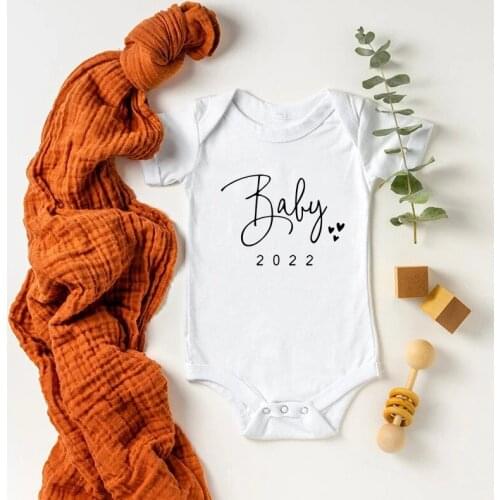 Pregnancy Announcement Baby Bodysuits Baby Coming Soon 2022 Simple Print Pregnancy Reveal Onesies Body Infant Toddler Outfits