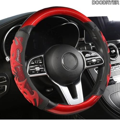 DOODRYER Carbon Fiber Leather Car Steering Wheel Cover For Infinitis Q30 Q50 FX35 QX50 QX56 QX60 QX70 FX G25 G37