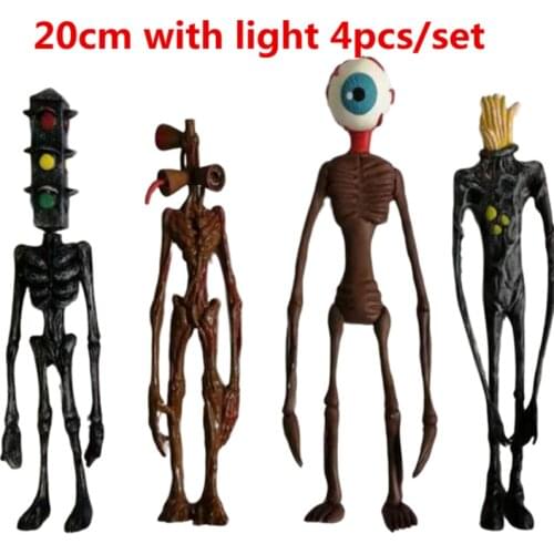 4pcs/set Siren Head Action Figures Toy 20cm Sirenhead Figure Horror Model Doll with Light Foundation Kids Gift Scp 6789 Toys