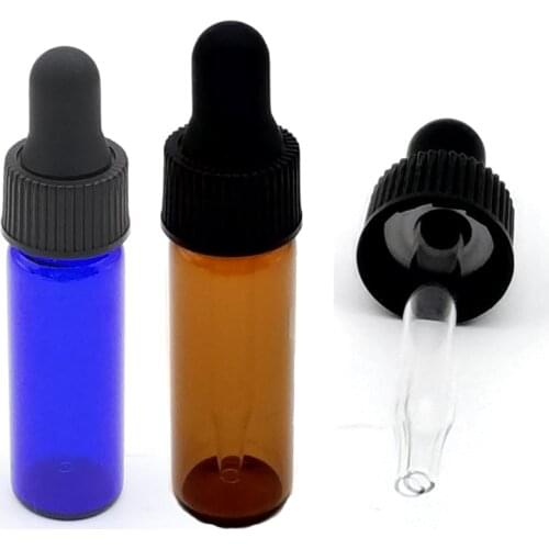 30pcs 4ml Essential Oil Vial Mini Colorful Glass Dropper Bottle with Pure Glass Dropper Perfume Sample Tubes