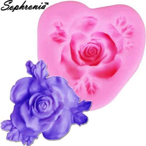 Sophronia 1pcs UV Resin Jewelry Liquid Silicone Mold Rose Mold For DIY Making Jewelry Art Mould M878