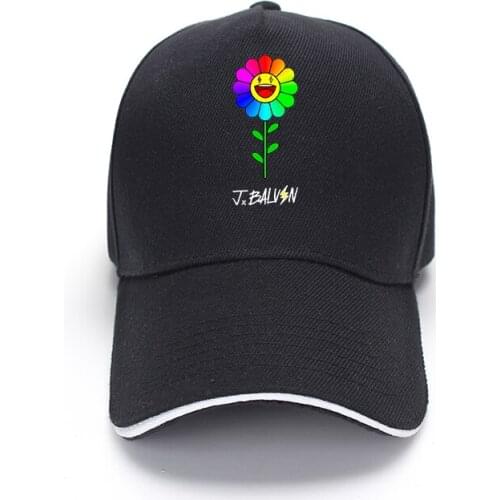 Kawaii cap Sports outdoor J Balvin peaked cap baseball cap fisherman hat sunshade breathable striped elastic women/mens cap