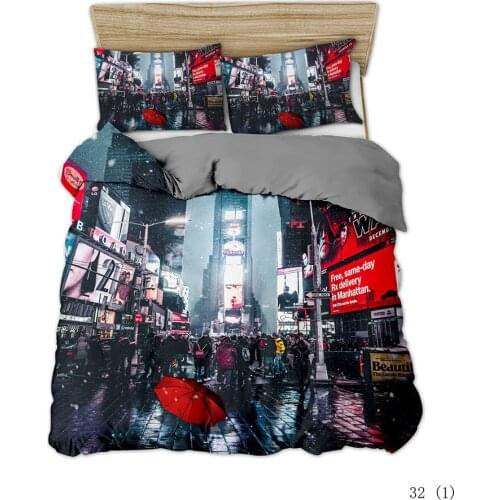 Natural Scenery Pattern 3D Microfiber Landscape Forest Waterfall Print Queen King Full Single Bedding Set Duvet Cover