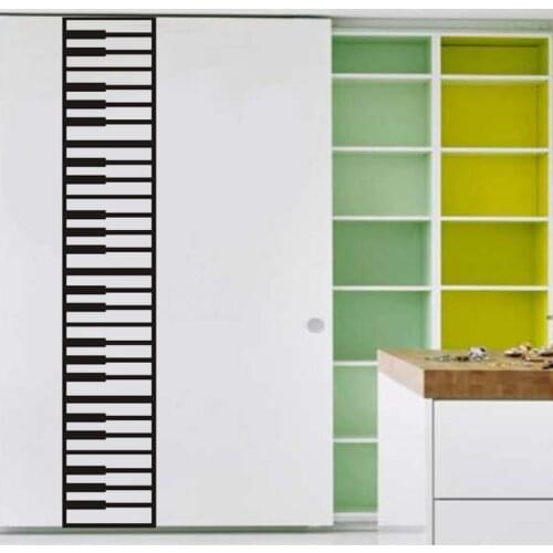 Creative Piano Key Wall Sticker Musical Instrument Music for Piano Room Decoration for Kids Room Art Decals Waterproof PVC