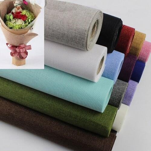 Linen Flower Wrap Package wedding bouquet Decoration high-grade flowers Roll Gift packaging materials Simulated Jute