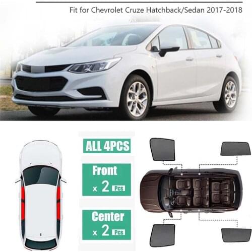 Side Windows Magnetic Sun Shade UV Protection Ray Blocking Mesh Visor Fit For Chevrolet Cruze Sedan/Hatchback 2017 -2018