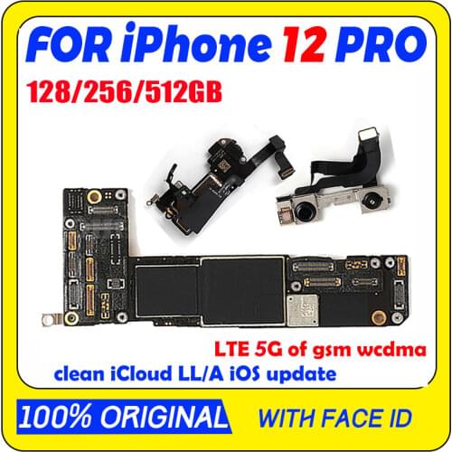 Support 5G Network Original logic board For iphone 12 PRO 12PRO 6.1" Motherboard Unlocked With Touch ID Logic board With chips