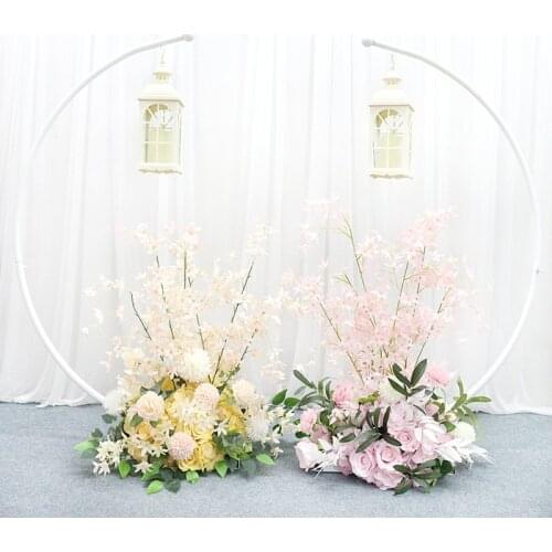 Custom New Wedding Road Guide Lantern Wedding Arch Stand Flower Ball Centerpieces European Decor Hook Hanging Lamp Stage Display