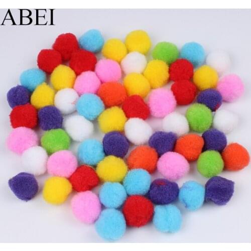 25mm 200pcs Mix Colors Pompom Ball Handmade Soft Fluffy Plush Pompones Wedding Party Christmas Decoration DIY Sewing Ornaments