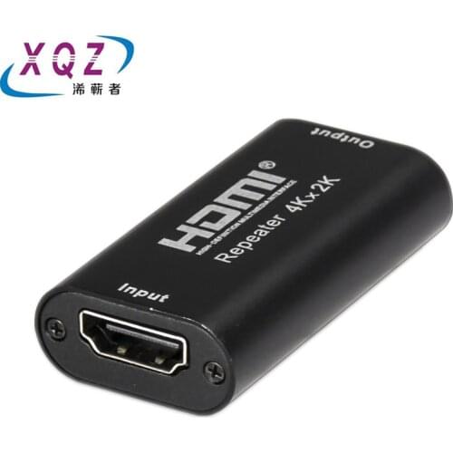 HDMI repeater HDMI joiner 40M 4K*2K HDMI signal amplifier HDMI extender HDMI female to female adapter with chipset black