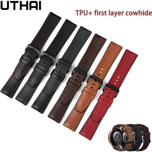 UTHAI Z41 Watch strap 20mm/22mm watch band silicone rubber strap for smart watches such as Huawei/Gaming/Samsung