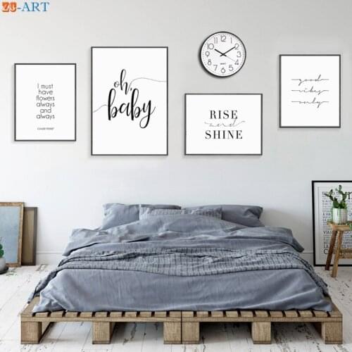 Family Quotes Posters and Prints Minimalist Canvas Painting Modern Black White Affiche Wall Art Nordic Decoration Pictures