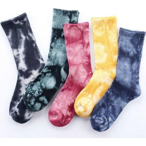 Printed Unisex Sports Socks Breathable Knee-High Running Cycling Training Socks Warm Casual Socks Badminton