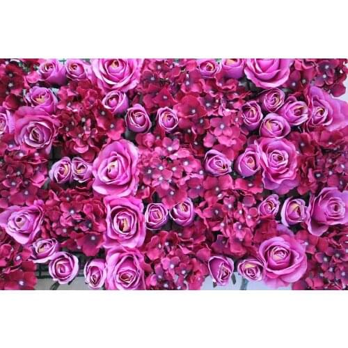 SPR-plum/hot pink-10pcs/lot Artificialsilk rose flower wall wedding background lawn/pillar road lead market decoration