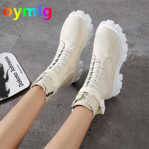 High-top casual shoes womens round toe square heel 2021 autumn winter new womens Casual platform shoes for women sneakers