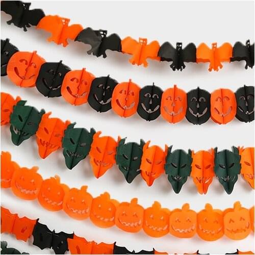 Halloween Ghost Festival Pull Flower Halloween Party Decoration Props Skull Ghost Spider Pull Flag