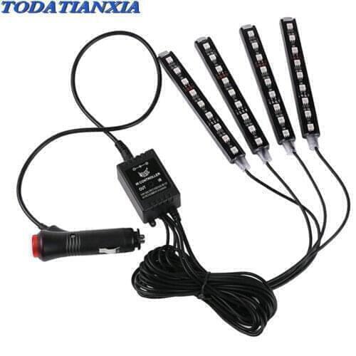 4pcs Car Styling Decorative Atmosphere Lamps for Ford Fiesta Ecosport Focus MK2 MK3 MK4 Kuga Escape