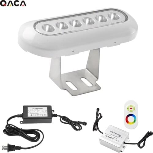 Outside 6pcs High Power LED RGB Waterproof IP68 DC12V Underwater Lights For Pools Swimming Pond With 30W Power Supply G106A