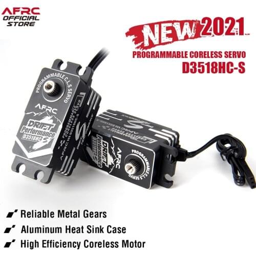 AFRC-D3518HC-S Low Profile Programmable Smart HV Coreless Servo For YOKOMO HSP 1/18,1/10,etc Drift RC Car DIY Assembly Upgrading