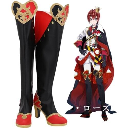 Anime Twisted Wonderland Riddle Rosehearts Cosplay High Heels Shoes Boots Halloween Carnival Costume Prop For Women Girlk