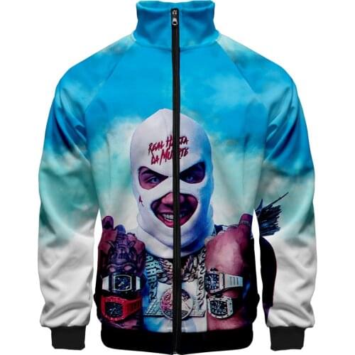 Anuel AA 3D Spring Autumn Baseball Jacket Coat Women Men Hip Hop Hoodies Sweatshirt Streetwear Zipper Cardigan Clothing