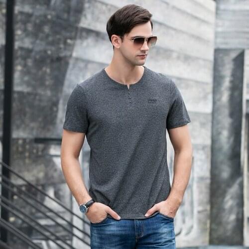 Brand Summer T Shirt Men Short Sleeves O-neck Tshirt Men T Shirt Solid Color Casual Fashion Thin Stretch Breathable Tee Shirt