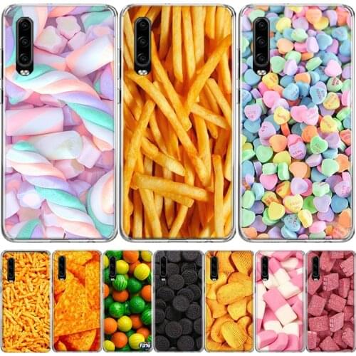 Cute food french fries burger sweets Phone Case For Huawei Mate 30 20 10 P40 P30 P20 P10 Pro Lite P Smart Z Plus 2019 2018 Cover