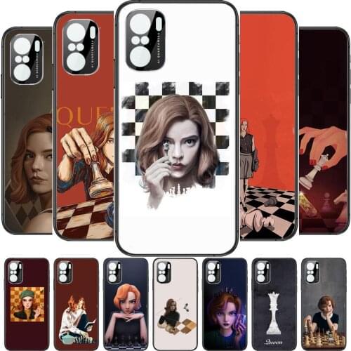 The Queens Gambit Chess Phone Case For xiaomi redmi POCO F1 F2 F3 X3 Pro M3 9C 10T Lite NFC Anime Black Cover Silicone Back Pre